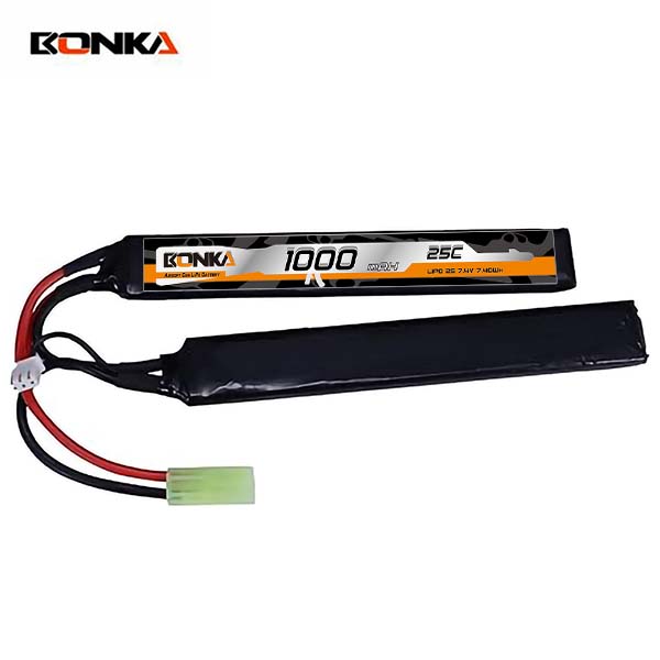 BONKA 1000mAh 25C 2S-2-B Airsoft Gun LiPo Battery